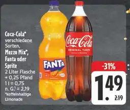 Edeka Coca-cola coca cola, mezzo mix, fanta, sprite Angebot