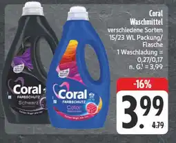 Edeka Coral waschmittel Angebot