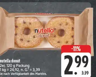 Edeka Nutella donut Angebot