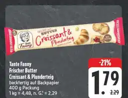 Edeka Tante fanny frischer butter croissant & plunderteig Angebot