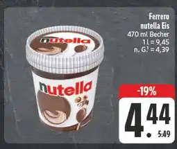 Edeka Ferrero nutella eis Angebot