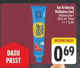Edeka Gut & günstig delikatess senf mittelscharf Angebot