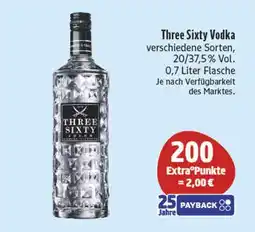 Edeka Three sixty vodka Angebot