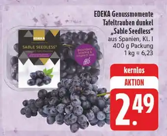 Edeka Edeka genussmomente tafeltrauben dunkel sable seedless Angebot