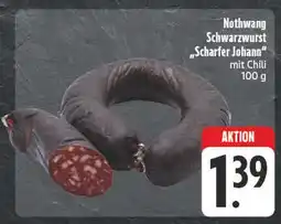 Edeka Nothwang schwarzwurst 'scharfer johann' Angebot