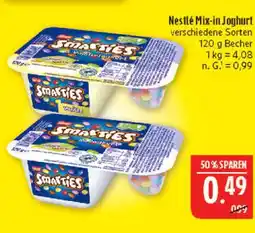 Marktkauf Nestlé mix-in joghurt smarties Angebot