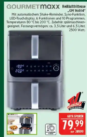 Marktkauf Gourmetmaxx heißluftfritteuse gm 16404 Angebot
