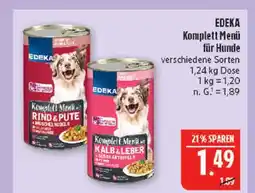 Marktkauf Edeka komplett menü für hunde Angebot
