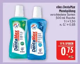 Marktkauf Elkos dentamax mundspülung (grün) Angebot