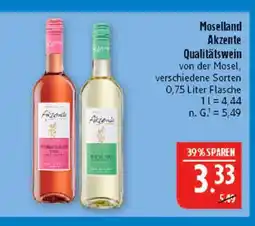 Marktkauf Moselland akzente qualitätswein rosé Angebot