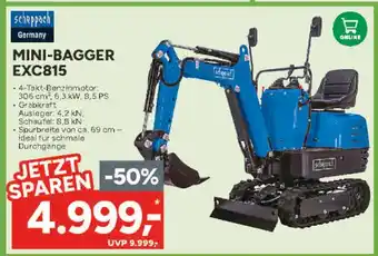 Marktkauf Scheppach mini-bagger exc815 Angebot
