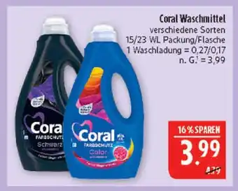 Marktkauf Coral waschmittel schwarz Angebot