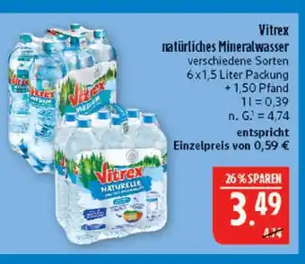 Marktkauf Vitrex natürliches mineralwasser Angebot