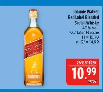 Marktkauf Johnnie walker red label blended scotch whisky Angebot