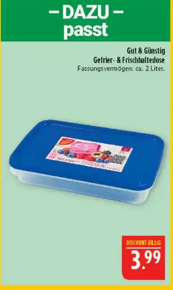 Marktkauf Gut & günstig gefrier- & frischhaltedose Angebot