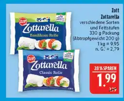 Marktkauf Zott zottarella basilikum rolle Angebot