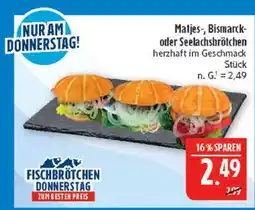 Marktkauf Matjes-, bismarck- oder seelachsbrötchen Angebot