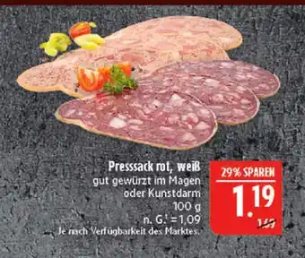 Marktkauf Presssack rot, weiß Angebot