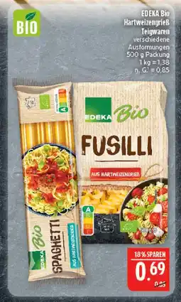 Marktkauf Edeka bio spaghetti Angebot
