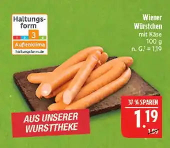 Marktkauf Wiener würstchen mit käse Angebot