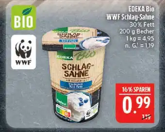 Marktkauf Edeka bio wwf schlag-sahne Angebot