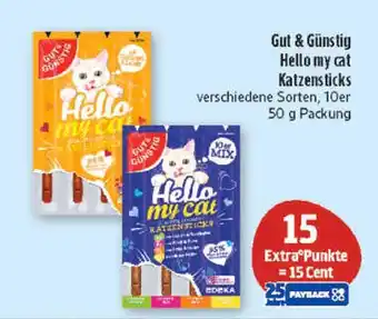 Marktkauf Gut & günstig hello my cat katzensticks Angebot