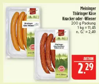 Marktkauf Meininger thüringer käse knacker Angebot