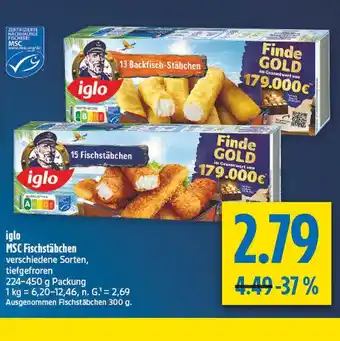 diska Iglo msc backfisch-stäbchen Angebot