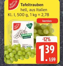 Edeka Gut&günstig tafeltrauben kernlos Angebot