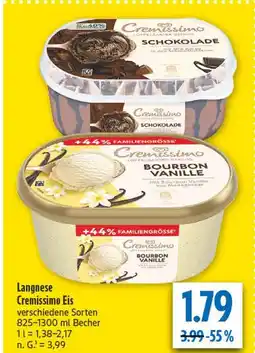 diska Langnese cremissimo schokolade Angebot