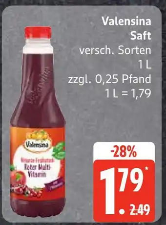 Edeka Valensina saft Angebot