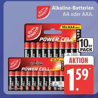 Marktkauf Gut & günstig alkaline-batterien aa Angebot