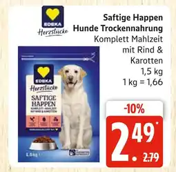 Marktkauf Edeka herzstücke saftige happen hunde trockenahrung Angebot