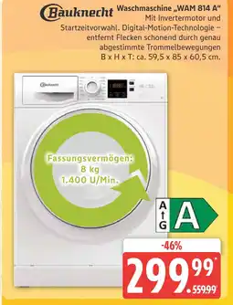 Marktkauf Bauknecht waschmaschine wam 814 a Angebot