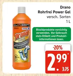 Marktkauf Drano rohrfrei power gel Angebot