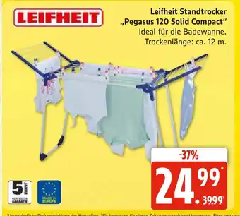 Marktkauf Leifheit standtrockner pegasus 120 solid compact Angebot