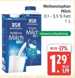 Marktkauf Weihenstephan haltbare milch Angebot