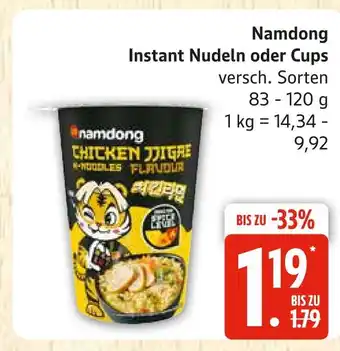 Marktkauf Namdong instant nudeln oder cups Angebot