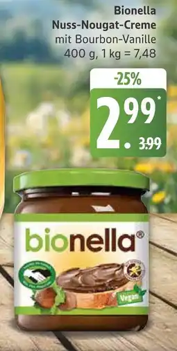 Marktkauf Bionella nuss-nougat-creme mit bourbon-vanille Angebot