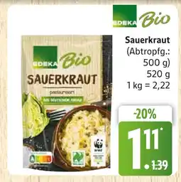 Marktkauf Edeka bio sauerkraut Angebot