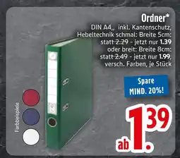 Edeka Ordner schmal Angebot