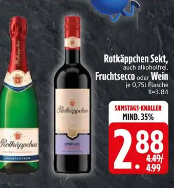 Edeka Rotkäppchen sekt, auch alkoholfrei Angebot