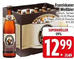 Edeka Franziskaner weißbier Angebot