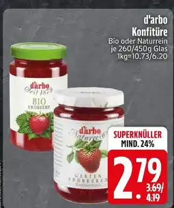 Edeka D'arbo bio erdbeere konfitüre Angebot
