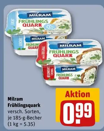 REWE Milram frühlingsquark leicht Angebot