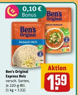 REWE Ben's original basmati-reis oder mediterran Angebot