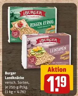 REWE Burger roggen kernig oder leinsamen Angebot