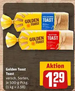 REWE Golden toast vollkorn toast oder butter toast Angebot