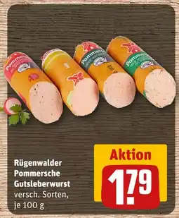 REWE Rügenwalder pommersche gutsleberwurst Angebot