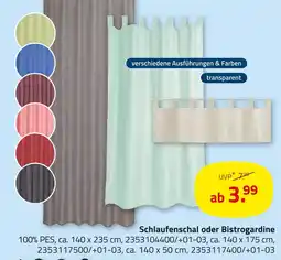 ROLLER Schlaufenschal oder bistrogardine Angebot